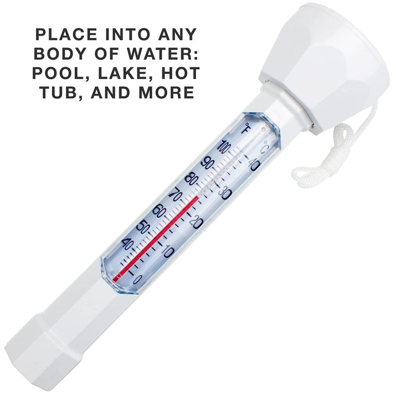 SplashTech Floating Buoy Pool Thermometer with Jumbo EZ Read Display & Cord- Shatter Proof- Swimming Pool Maintenance Equipment for Indoor or Outdoor Swimming Pool, Hot Tub, Jacuzzi, Spa - Image 5